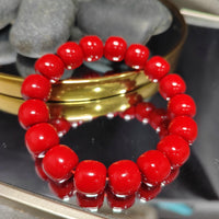 Certified Natural Southern Nanhong Sichuan Liangshan Waxi Rose Red Barrel Beads Bracelet SL355 - SL Precious